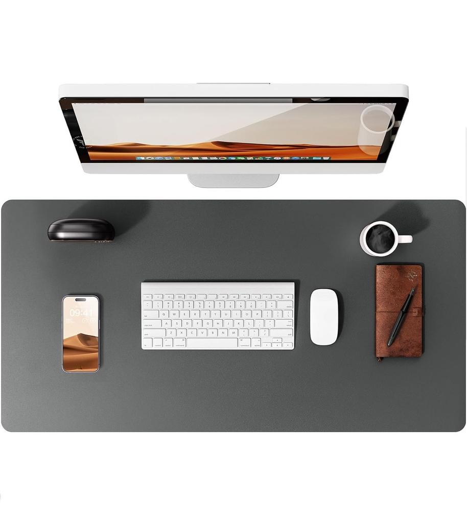 Leather Desk Pad Protector, Mouse Pad, Desk Mat, Waterproof Non-Slip PU Desk Blotter, Computer Desk Pad for Women