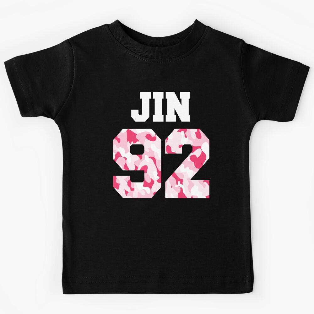 K-Pop Shirt Jin 92 BTS Pink Camo Kids T-Shirt 130