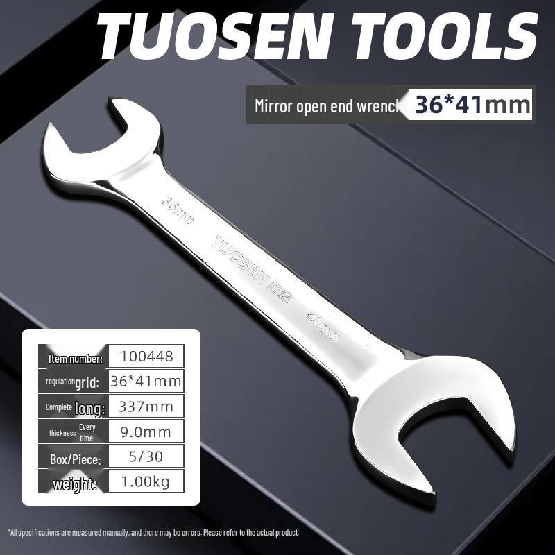Metric Mirror Finish Double End High Hardness Open End Wrench - Multi-Spec Hand Tool