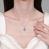 Yin Baichuan S925 Sterling Silver Moissanite Flower Pendant Necklace - Versatile, Elegant Everyday Gift for Women