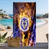 Leicester City Football Print Beach Towel, Large Soft Quick Dry Towel for Beach Camping Swimming