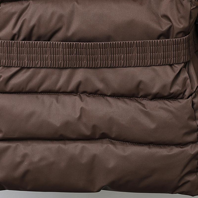 Mote Vinterkåpe Dame Parkas Hette Fuskepelskrage Tykk Varm Damejakker Med Belte