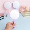 Round Handle Beauty Makeup Vanity Mirror - Portable Mini Handheld Mirror