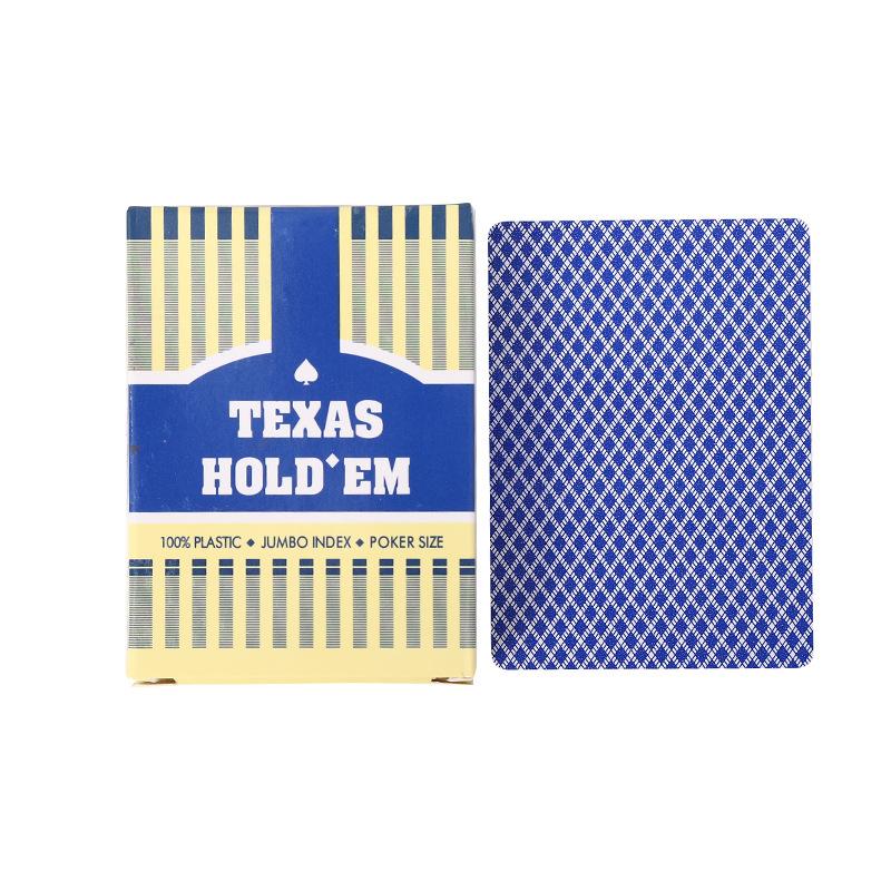 55Pcs/Set New Texas Hold'Em Plastic Playing Cards Big Character Waterproof Smooth Poker Card Table Board Bridge Games 5.8X8.8Cm