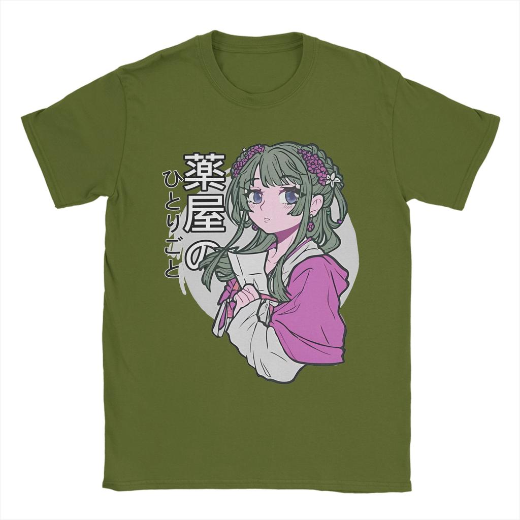 Maomao Anime T-Shirt Men Women The Apothecary Diaries Novelty 100% Cotton Tees Crewneck Short Sleeve T Shirts Summer Tops
