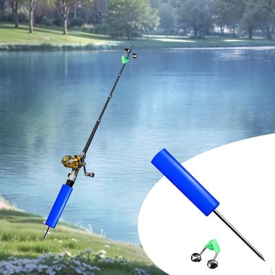Fishing Rod Holder Pole Ground Lightweight Detachable with Bells Support for