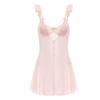 Good Morning with You: Sexy Pajamas Women's Sweet Mesh Ice Silk Strap Night Dress Outerwear Gown Homewear Suit Pure Desire Style