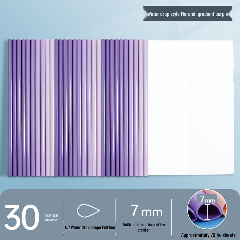 Good1512 A4 Thickened Folder with Pull-Rod Clip - Large Capacity for Documents, Test Papers, and Archive Book Covers