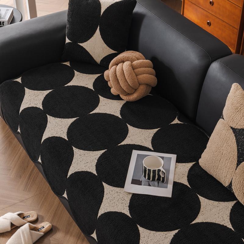 Irregular Special-shaped Sofa Cushions for All Seasons, New High-end Leather Sofa Cover, Autumn and Winter Cover Cloth