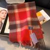 Classic Large Plaid Scarf For Men And Women Couples Korean Style Versatile Warm Neck Scarf Fashionable Gift