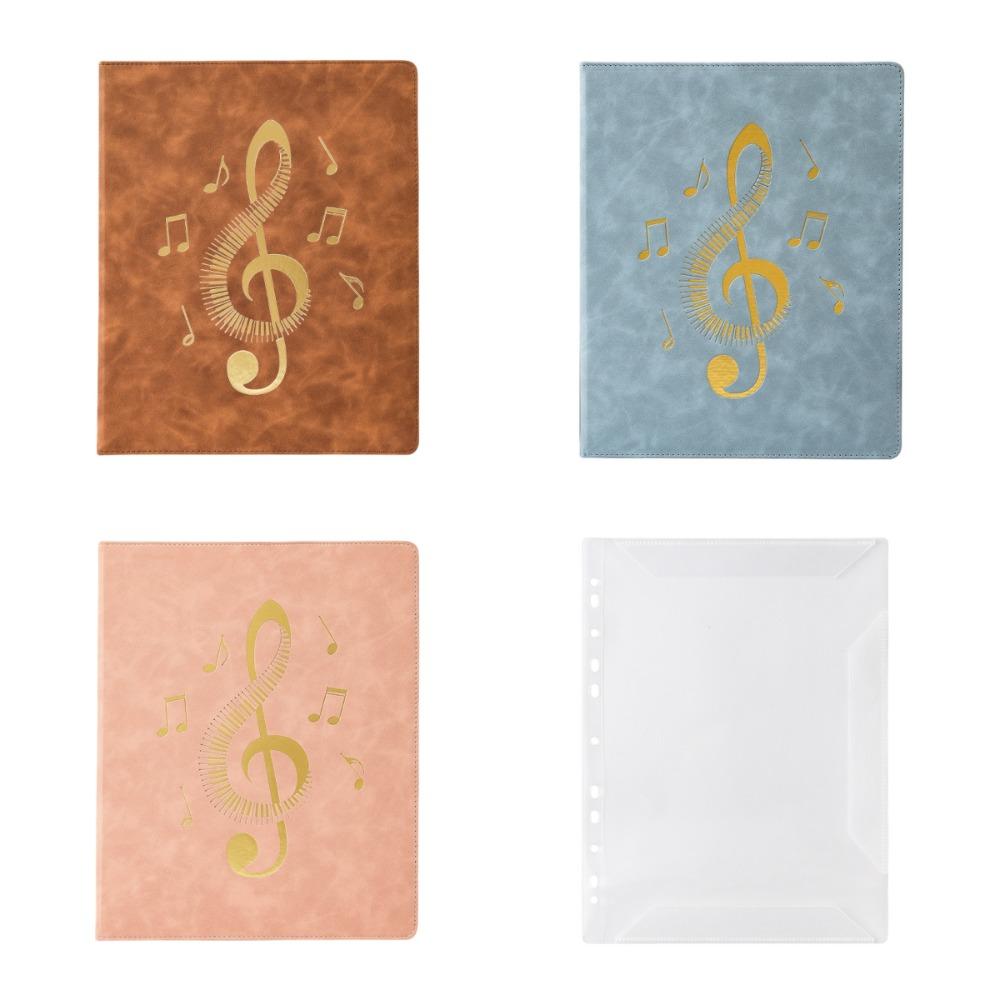 20 Pages Piano Music Sheet File Folder Flexible A4 Sheet Music Clip  Note Folder
