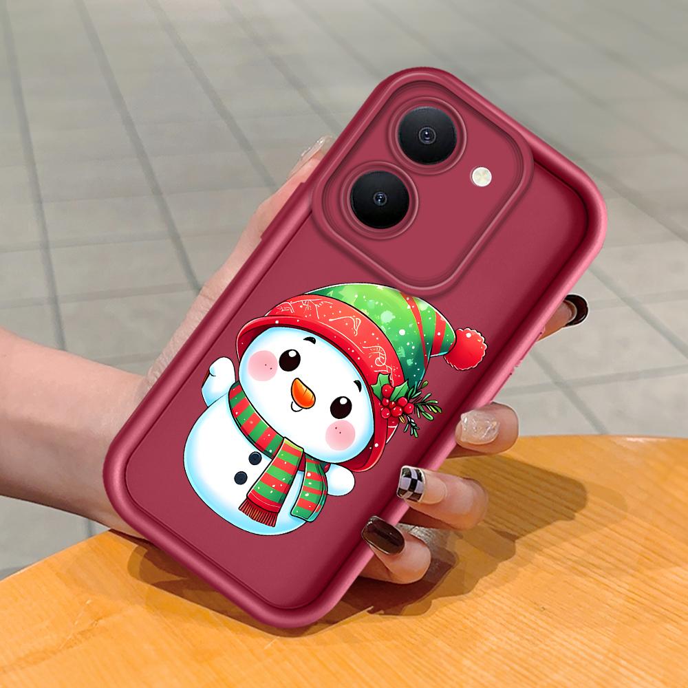 Soft Silicone Square Ladder Printing Pattern Phone Casing Full Cover Camera Shockproof Protection Rubber Case for Vivo