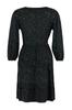 Women's Style Plus Size Black Polka Dot A-line Mini Knitted Dress