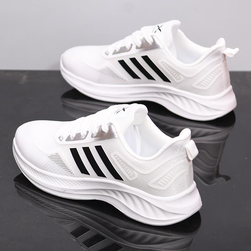 

Летние повседневные дышащие черные кроссовки для бега, парные, сетчатые, с мягкой подошвой, MY2, повседневные и удобные 36 белый