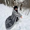Russia popular extended fox fur imitation fur coat women's environmentally friendly artificial fur coat