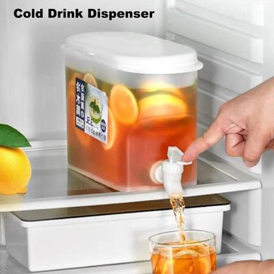 Dispenser per bevande con bollitore freddo da 3,5 litri con rubinetto Brocca per bevande con succo di tè freddo resistente alle alte temperature senza BPA