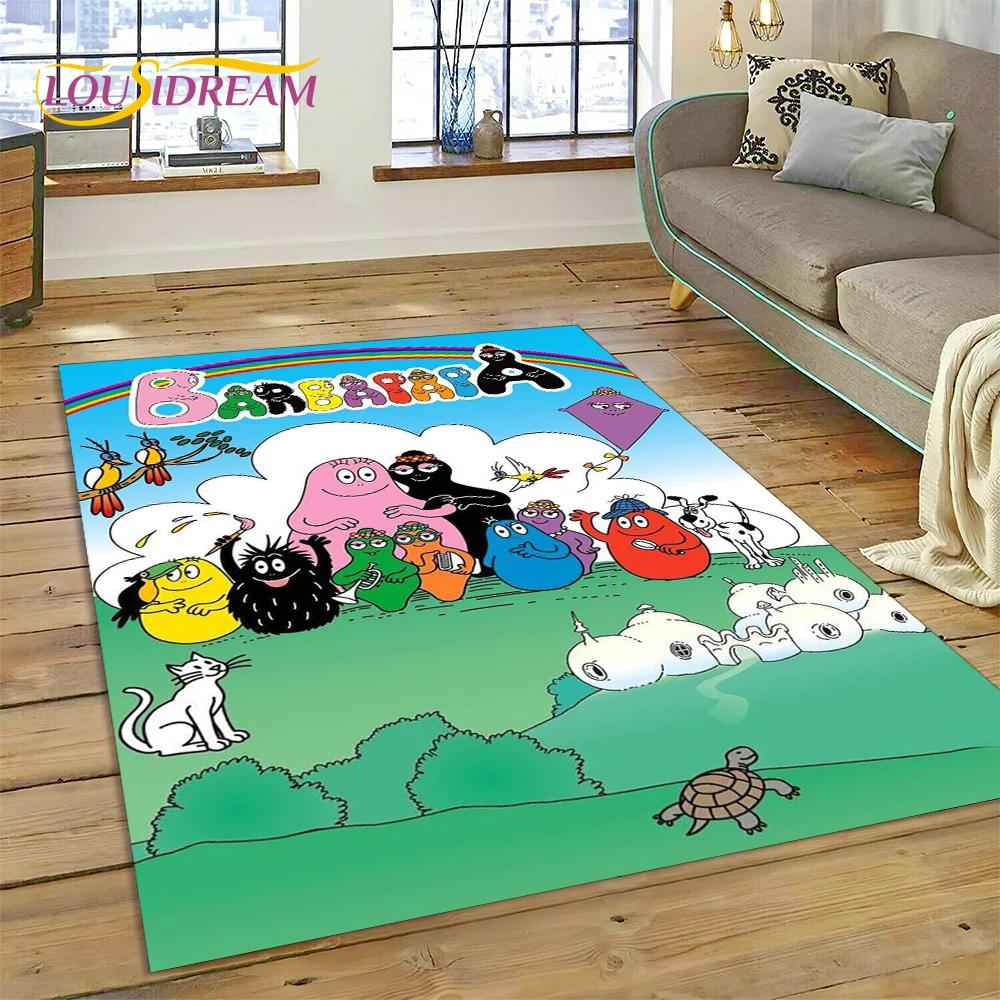 

3D мультфильм Les Barbapapa Family HD ковер ковер для гостиной спальни домашний декор, напольный коврик нескользящее украшение для дивана детский подарок 40x60cm( 15x23in )