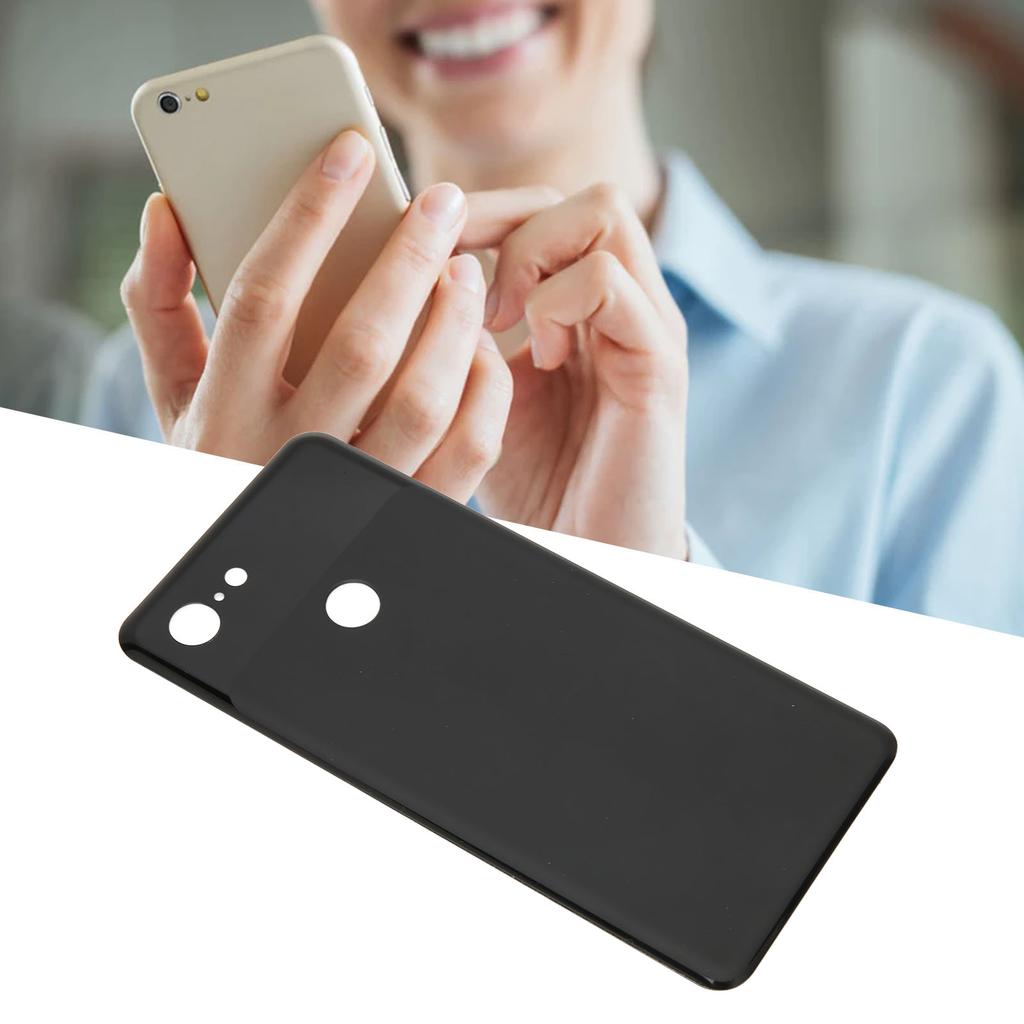 5.5in Battery Back Glass Rear Cover Replacement Black Battery Back Housing Door for Google Pixel 3 G