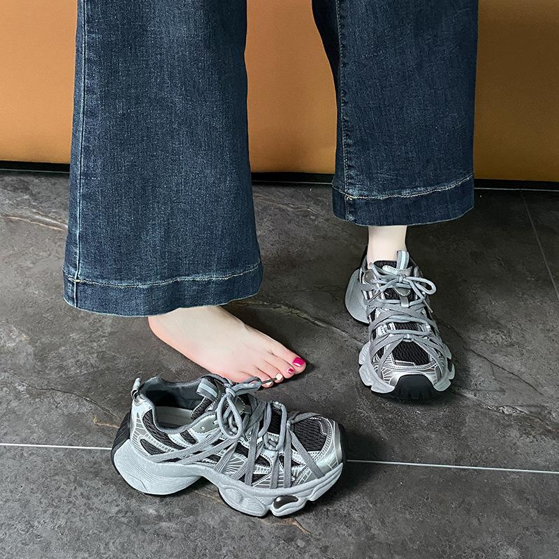 

Couple dad shoes women s summer new versatile thick-soled breathable mesh thin casual sports shoes tide 44