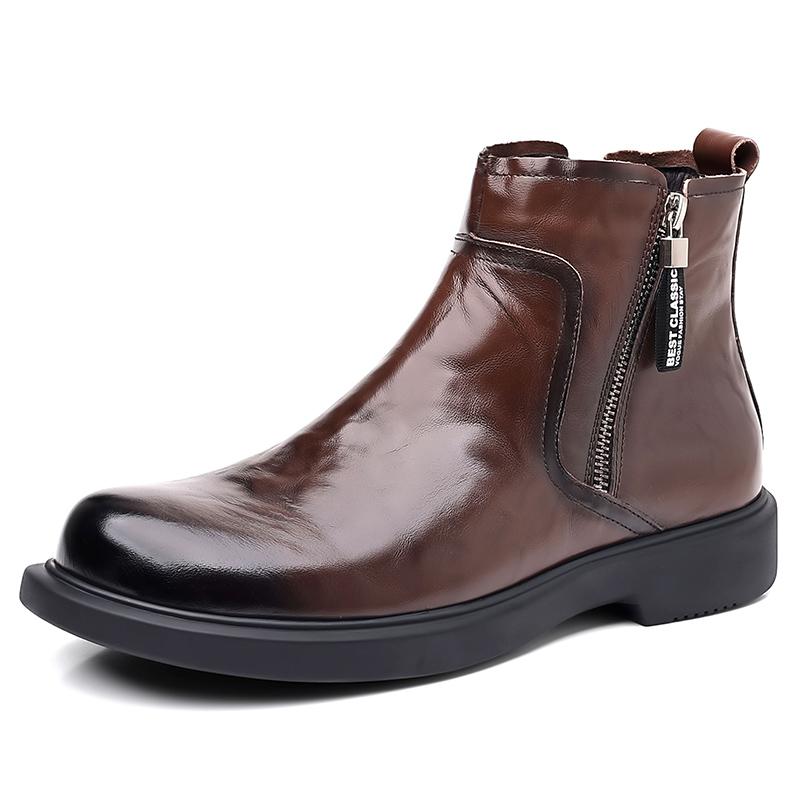 MODENGPAN Ankle Boots Men's Black/Brown 26609
