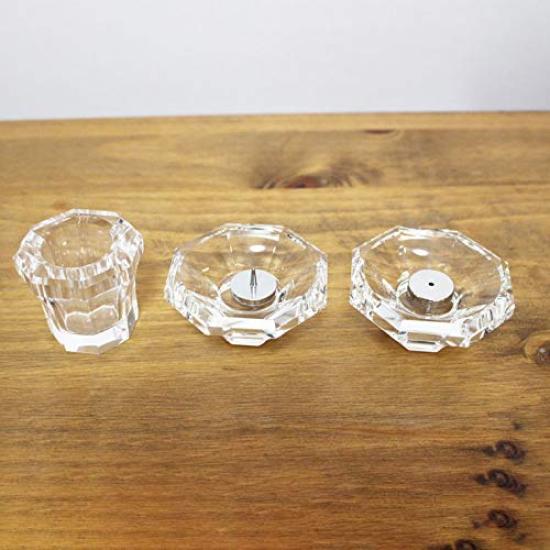 5-piece Crystal Buddhist Altar Set, Omoide No Akashi, Buddhist Altar Accessories for Home Memorials, Clear