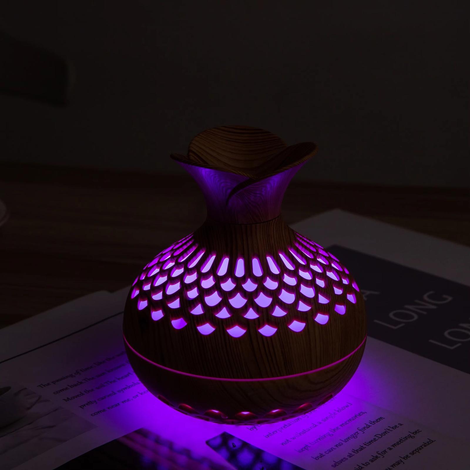 

7 Color Vase Humidifier Silent Mist Spray for Bedroom one size жовтий