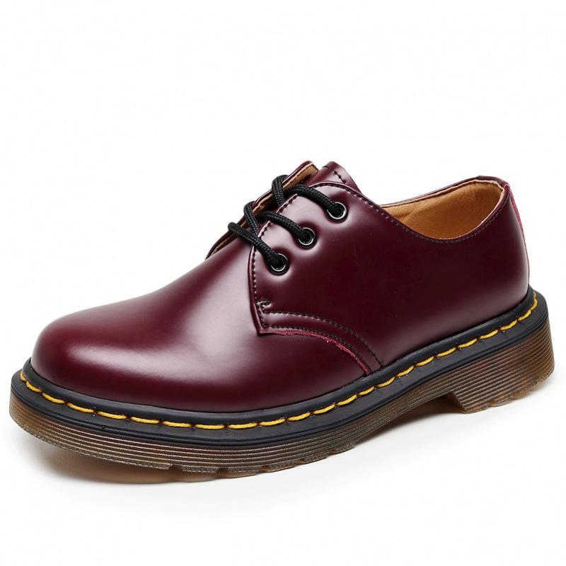 Hot-selling low-top small leather shoes men's leather large-size short boots round head men's and women's couple casual tooling shoes