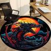 1pc Dragon Artwork Chair Carpet for Office Non-Slip, Machine Washable Rug for Office, Room - Holiday Decor, Machine Made Yy251016064