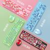 MOFII Motehand 2.4G Wireless Keyboard & Mouse Set - SWEET Colorful Lipstick Design