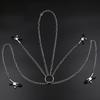 Nipple Clitoris Clamp Labia Clip,BDSM Bondage 4 Metal Clip Chained Shaking Stimulate Massage Breast Sex Toy For Women Adult Game