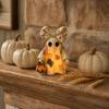 Lighted Vintage Patchwork Ghost LED Light Ghost with Pumpkin Lantern Halloween Decor Vintage