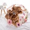 1pc Big Cow and Small Cow Pattern Automatic Umbrella is Fashionable and Good-Looking, a Portable 3-Fold Umbrella, Suitable for Travel and Da