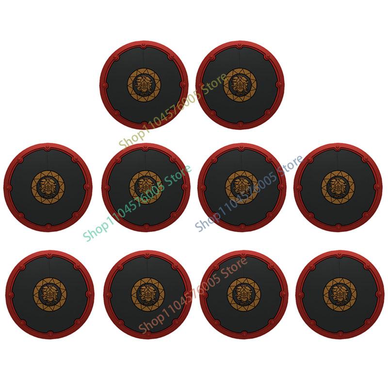 Średniowieczny Rzym Tarcza Budowlane Klocki Wojskowe Żołnierz Rzymski Wojownik Rycerz Postać Łucznik Fartuch Płaszcz Akcesoria Ceglany Zabawka Prezent