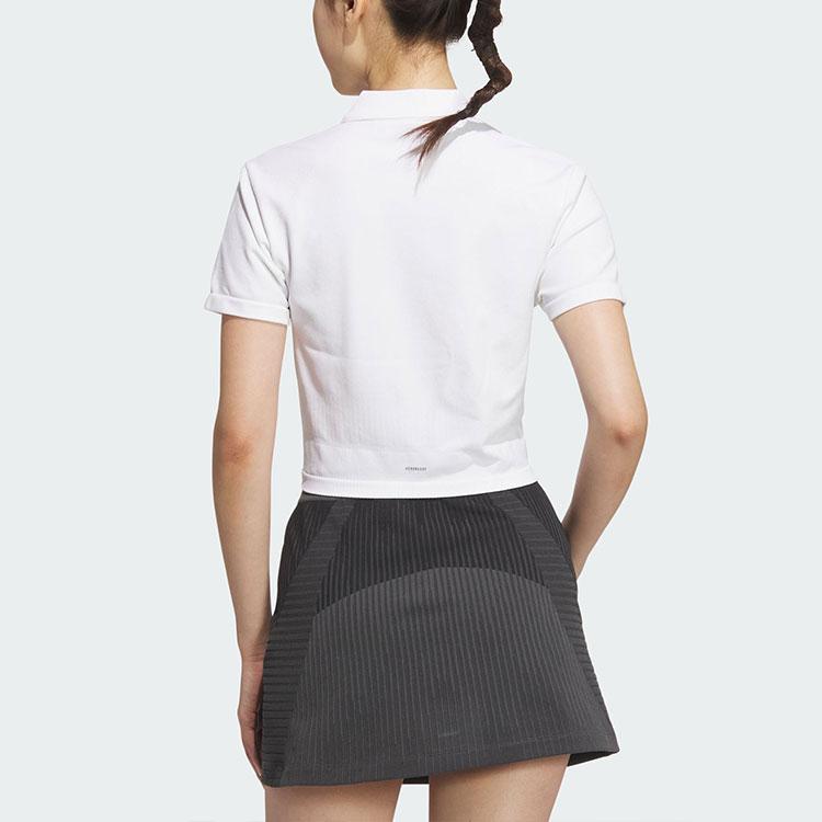 Adidas Seamless Polo Shirt Simple Quick-Dry Sports Casual Short Sleeve Polo Women Tops JE1437