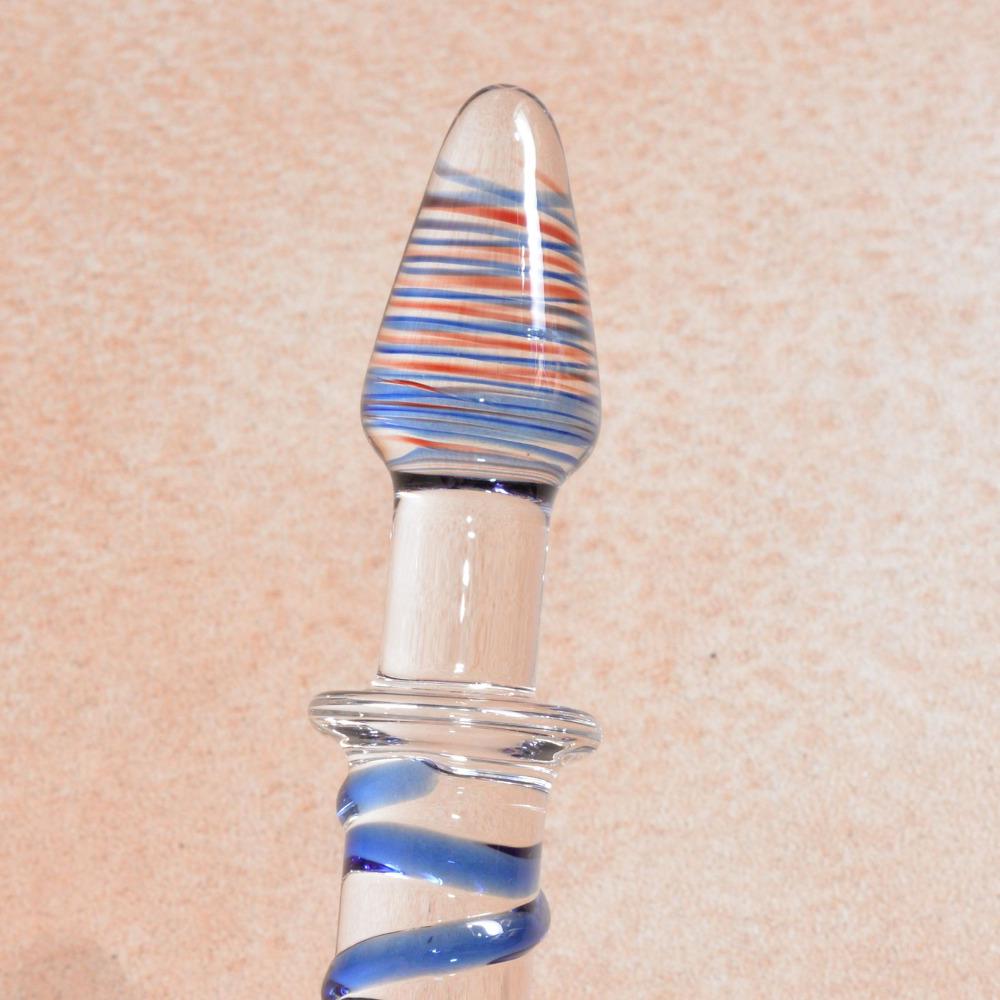 Glass Dildo Pyrex Crystal Dildos Double Head Penis Fake Dick Sex Toys For Woman Men Glass Anal Plug
