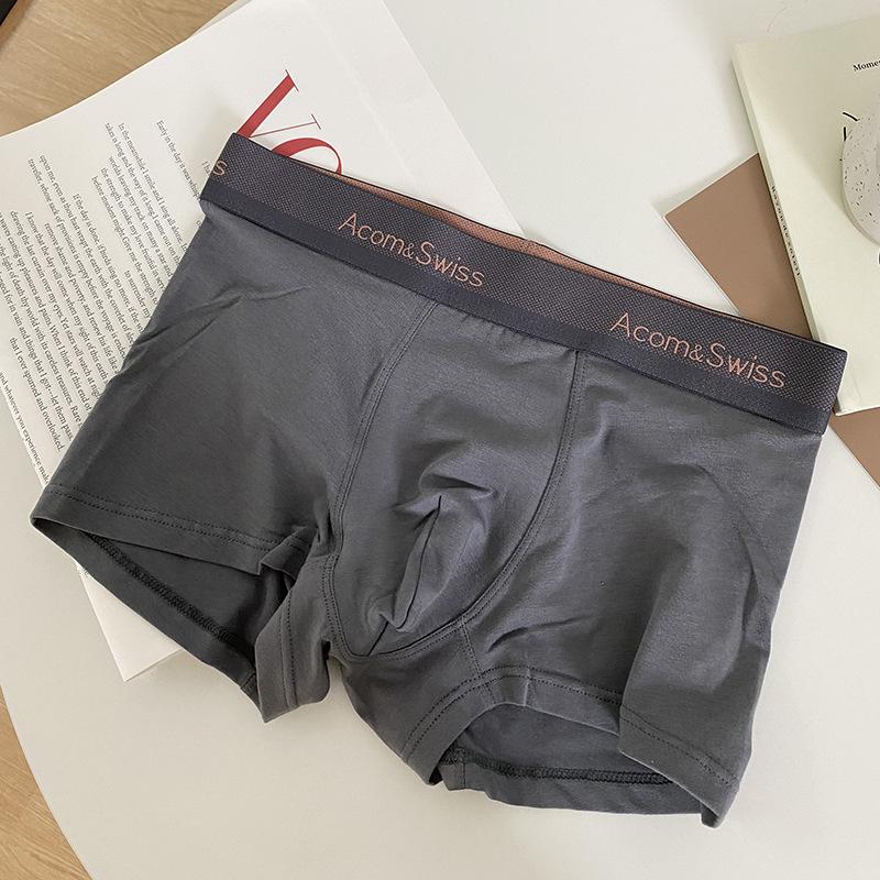 Men's Large Antibacterial Cotton Boxer Briefs - Comfortable, Breathable, Seamless.