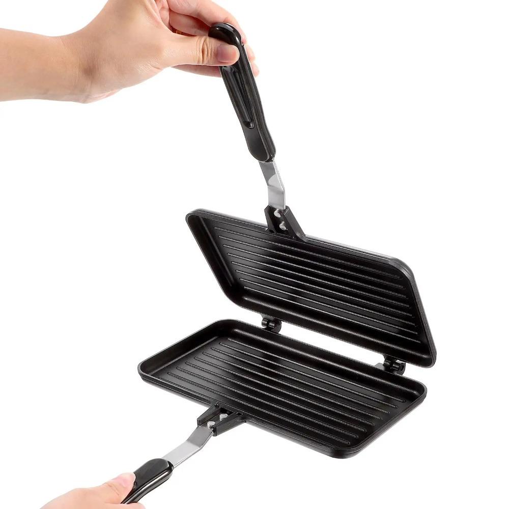Heat-resistant Breakfast Sandwich Baking Pan Double-Sided Sandwich Maker Toast Frying Pan  Bread