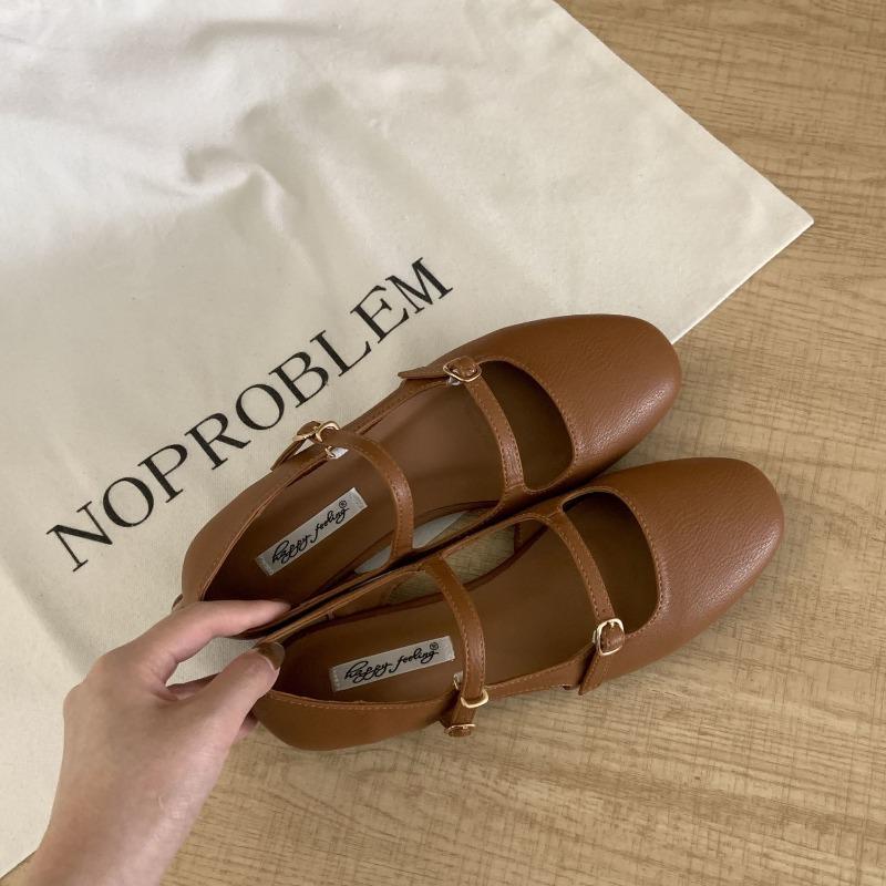 

2025 Горячий уличный стиль Серебристые женские туфли Мэри Джейн Женские повседневные мягкие туфли-балетки Элегантные кожаные балетки Zapatos 39 красно-желтовато-коричневый