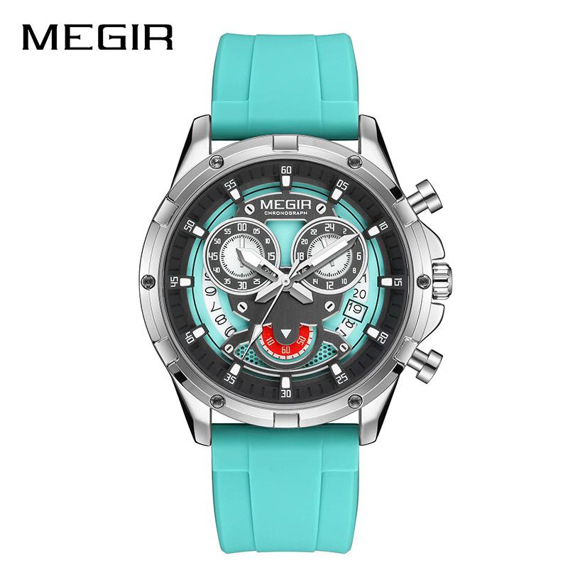 MEGIR 2248 Casual Men Quartz Watch Chronograph Luminous Calendar Outdoor Sports Fashion Watches for Man relojes para hombres