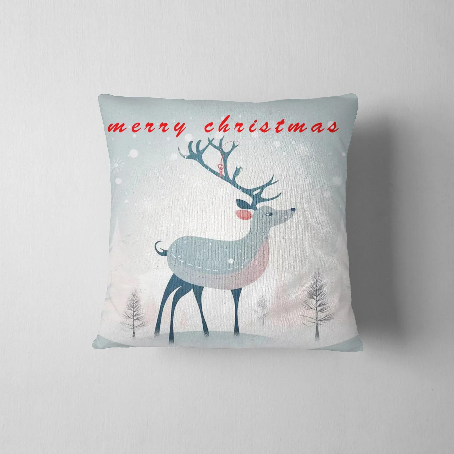 

Наволочки с рождественской тематикой Аксессуары для автомобиля Офис Санта-Клаус Гостиная Диван Домашние наволочки 40x40cm