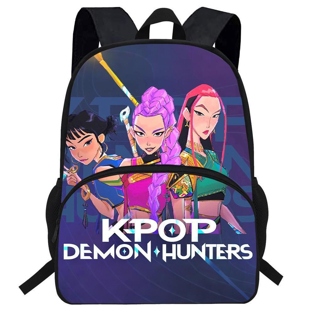 Hunters Demon Kpop Cartoon School Backpack Durable Material Anti Shock Students