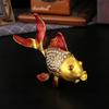 New Goldfish Koi Flip Jewelry Box Ornament Metal Handicraft Ring Stud Earrings Jewelry Storage Home Ornament