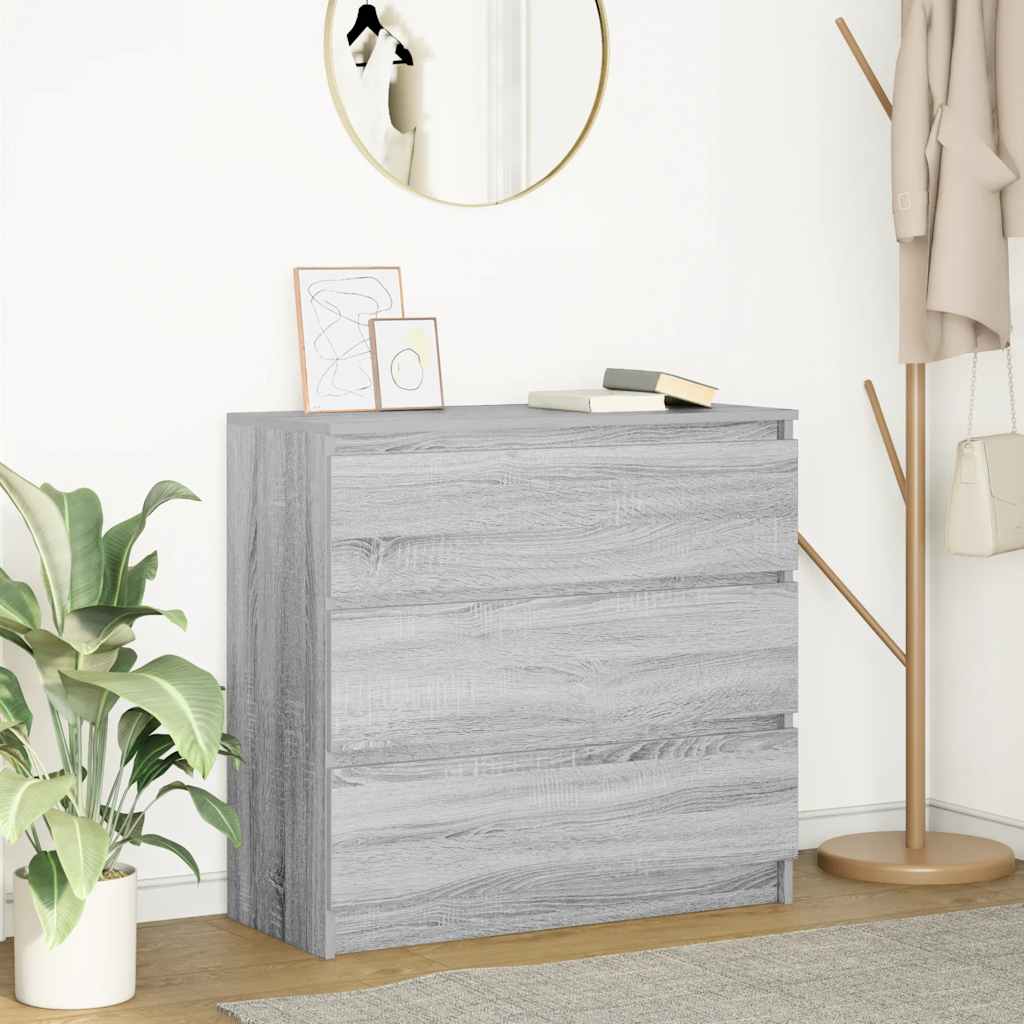 Sideboard Gray Sonoma 80x35x76 cm Particleboard