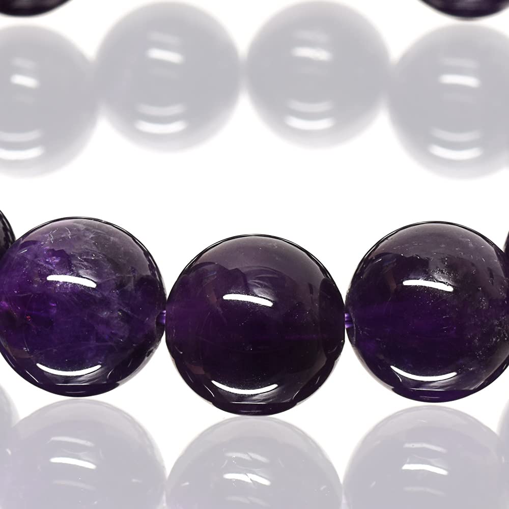 Stone Amethyst Bracelet 12mm [Premium Gallery]