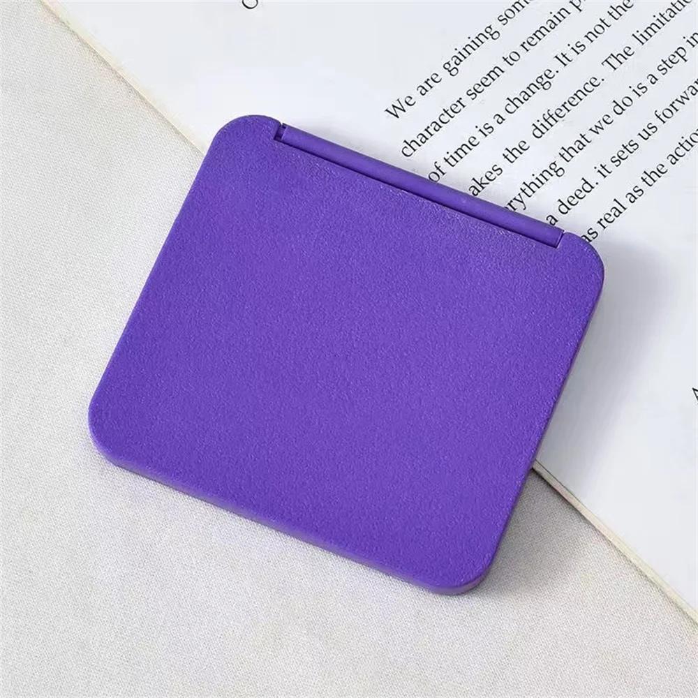 Double Sided Makeup Mirror Folding Portable Women Solid Color Mirror Pocket Rectangle Cosmetic Beauty Vanity Travel Men Shaving
