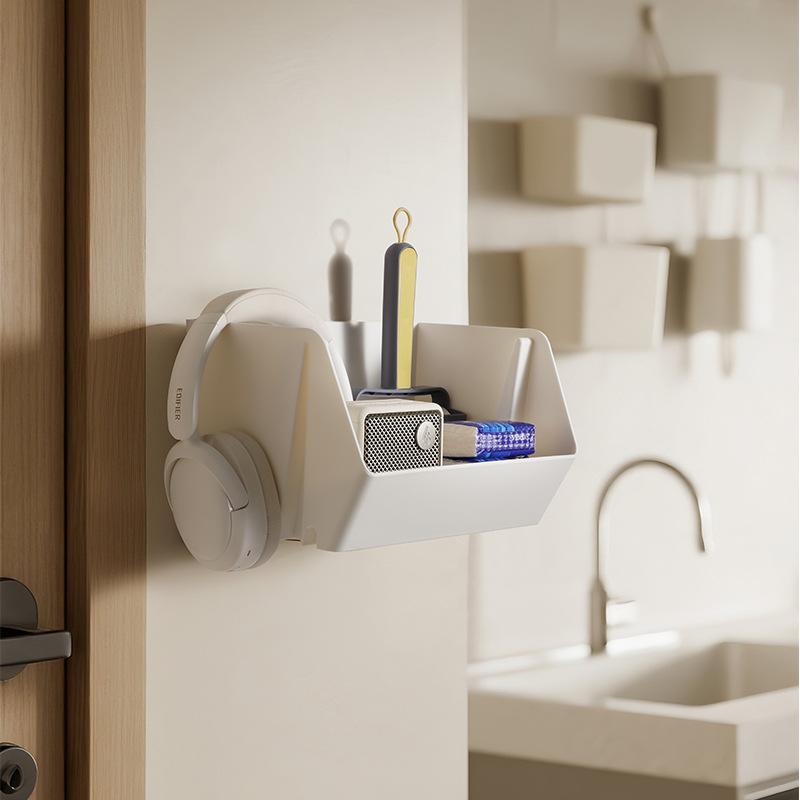 Stackable Multi-Layer Storage Box - Wall-Mounted & Desktop Organizer for Clutter, Versatile Storage Container for Bathroom