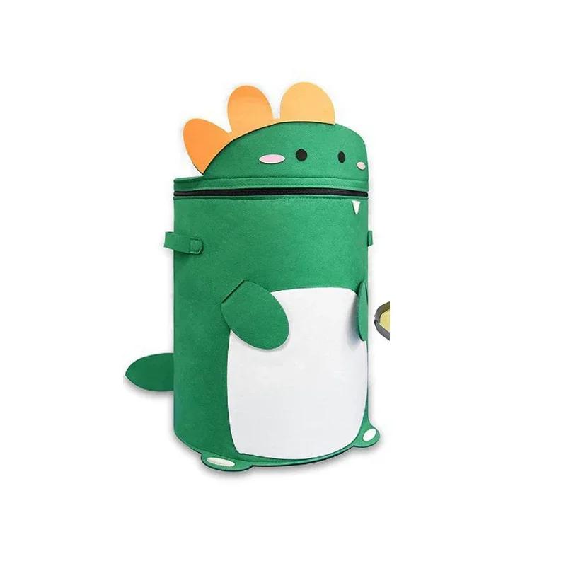 Children Toys Storage Basket Foldable Household Laundry Bag Cute Linen Bucket Cartoon Print Clothes Organizer Baskets With Lid