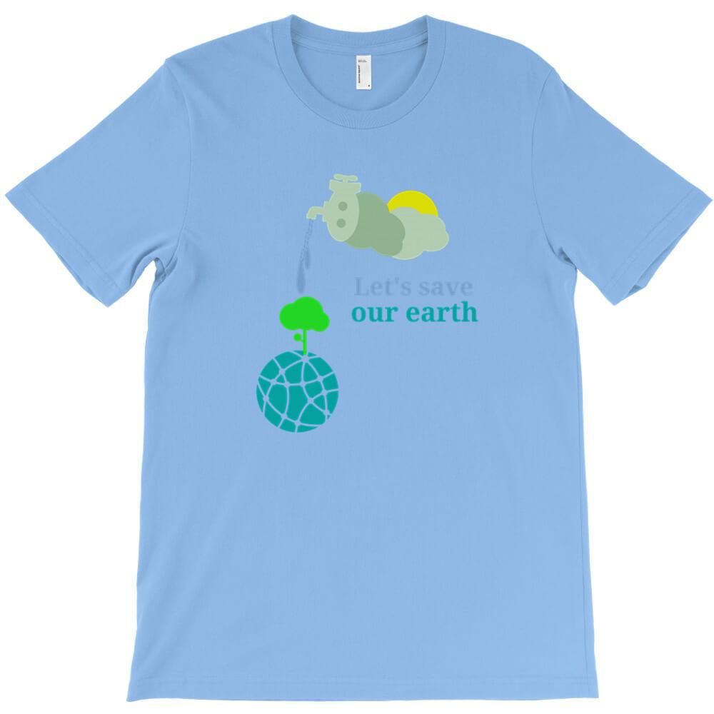 Let S Save Our Earth T Shirts Teenage Short Sleeve Tshirt On Crewneck T Shirt 4XL