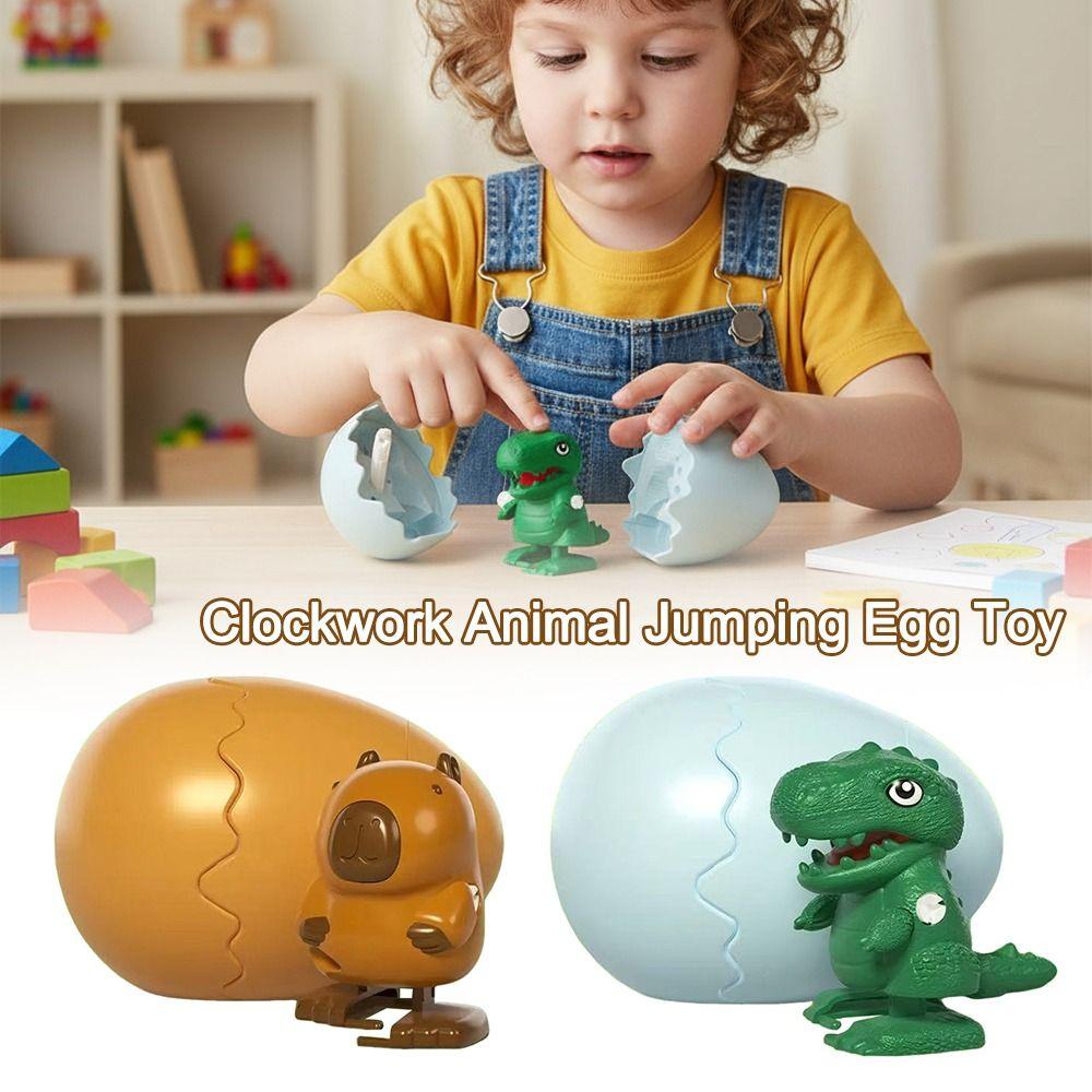 Walking Dinosaur Clockwork Animal Jumping Egg Toy Cartoon Kids Up Chain Animal Running Egg Toys