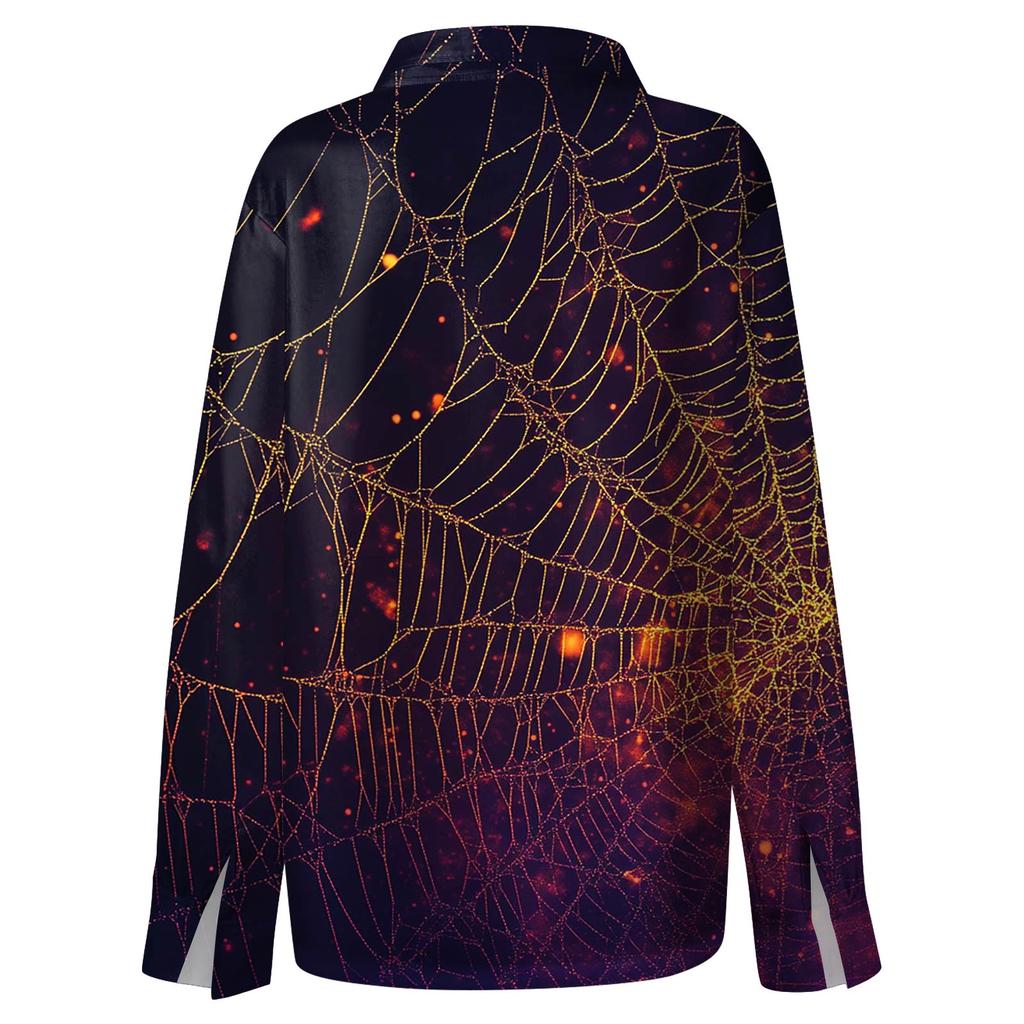 Skjorte for kvinner Bluse med knapp Langermet Uformell Basic skjortekrage Vanlig topp